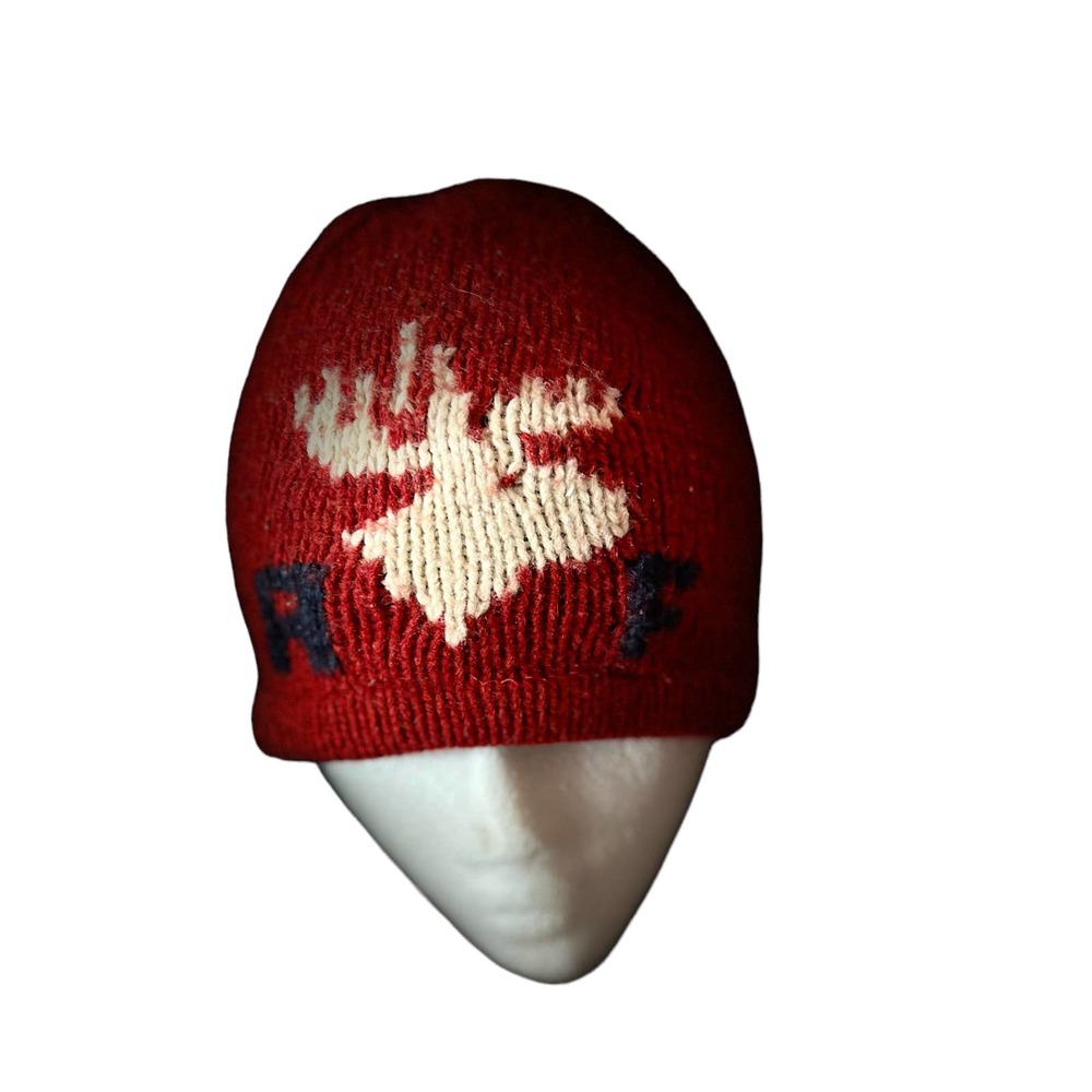 Red Abercrombie and Fitch wool beanie